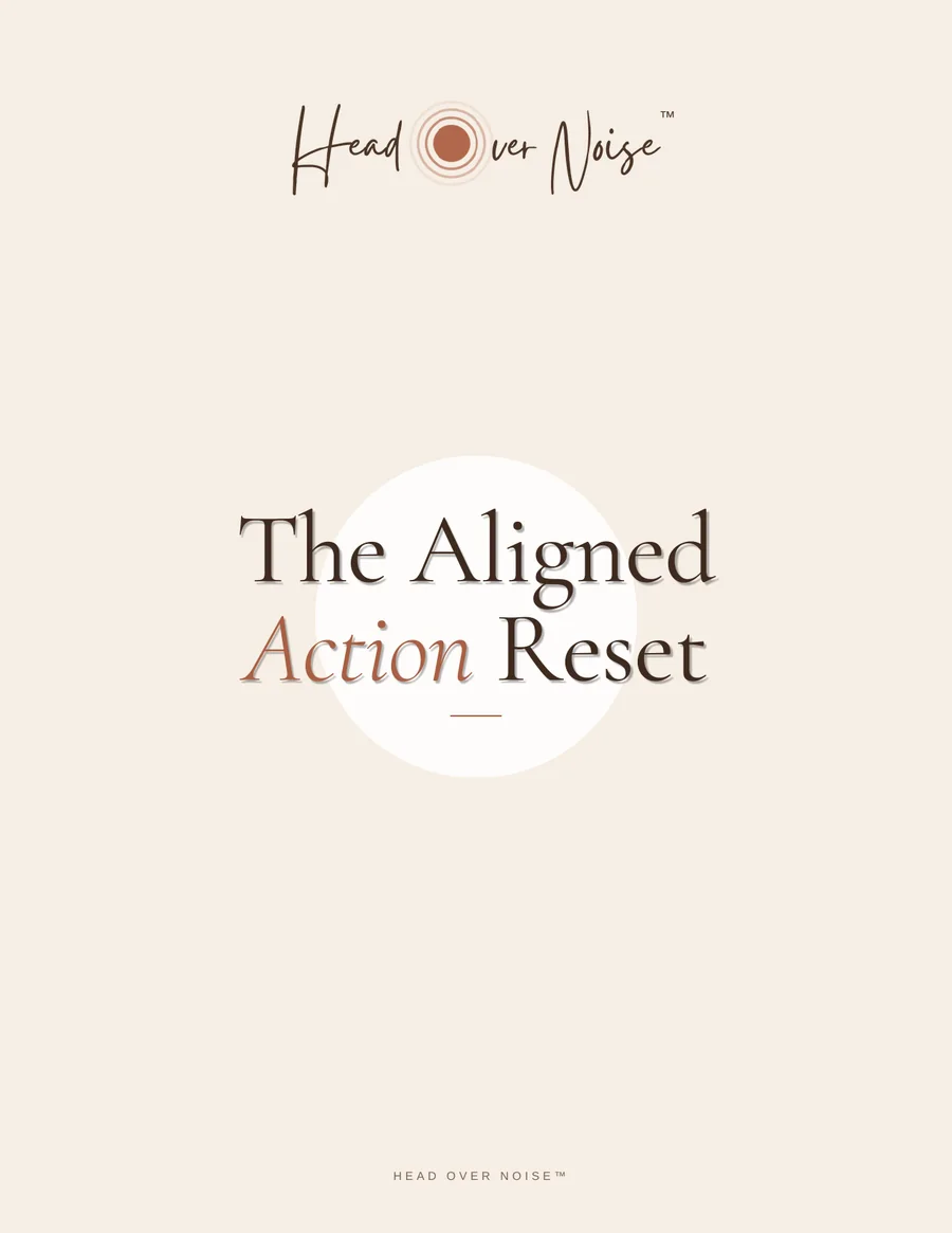 Back cover page of The Aligned Action Reset