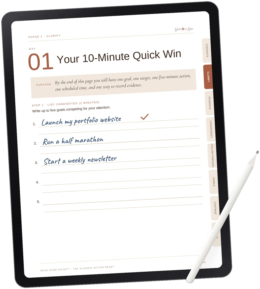 Fillable Journal on a tablet
